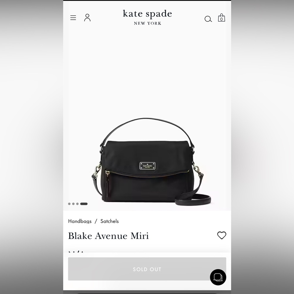 Kate Spade Blake Avenue Miri purse in Black